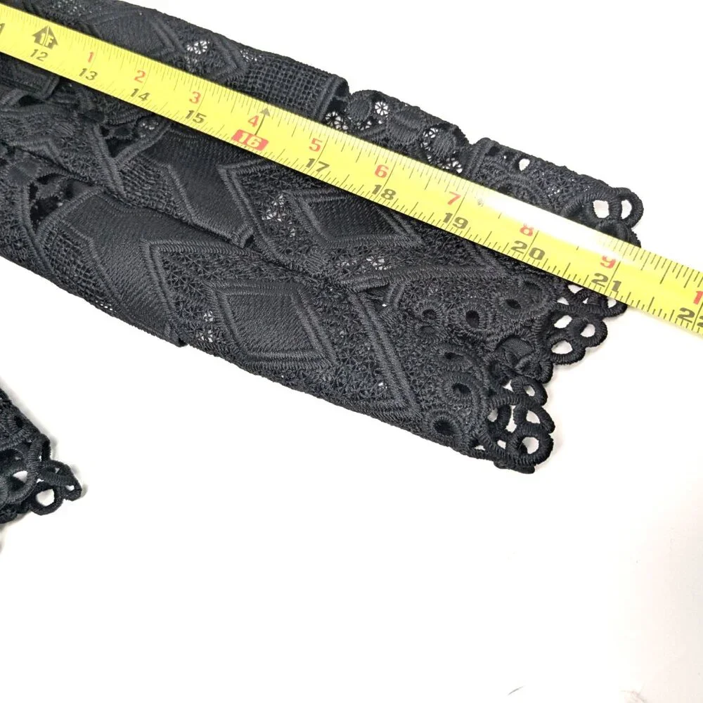 SOLDTed Baker London Black Lace Jacket Blazer Size 0 Open Sheer Dalmy Cropped - Picture 14 of 16